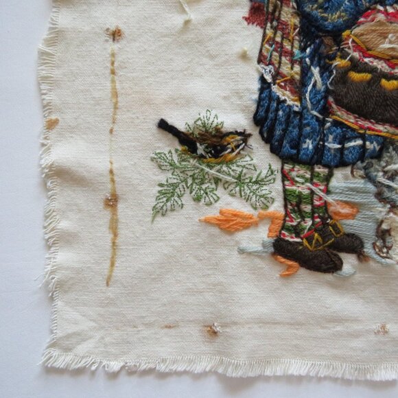 Little Drummer Boy Embroidered Crewel Completed Tapestry Not Framed - Picture 12 of 15